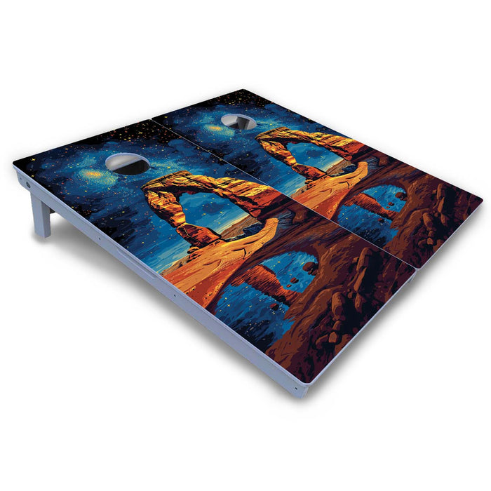World Series of Cornhole Board Official All-Weather - Arches National Park at night