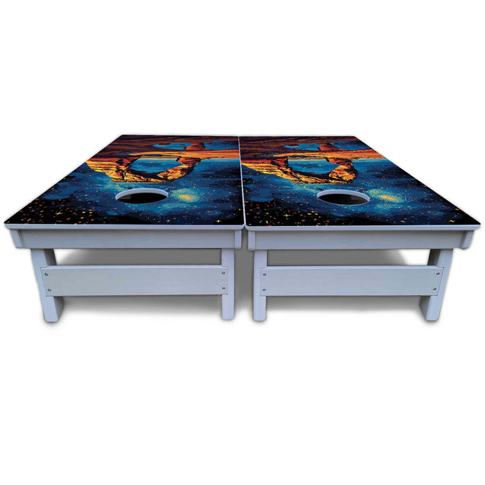 World Series of Cornhole Board Official All-Weather - Arches National Park at night