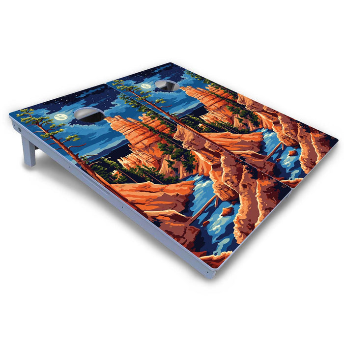 World Series of Cornhole Board Official All-Weather - Bryce Canyon at Night