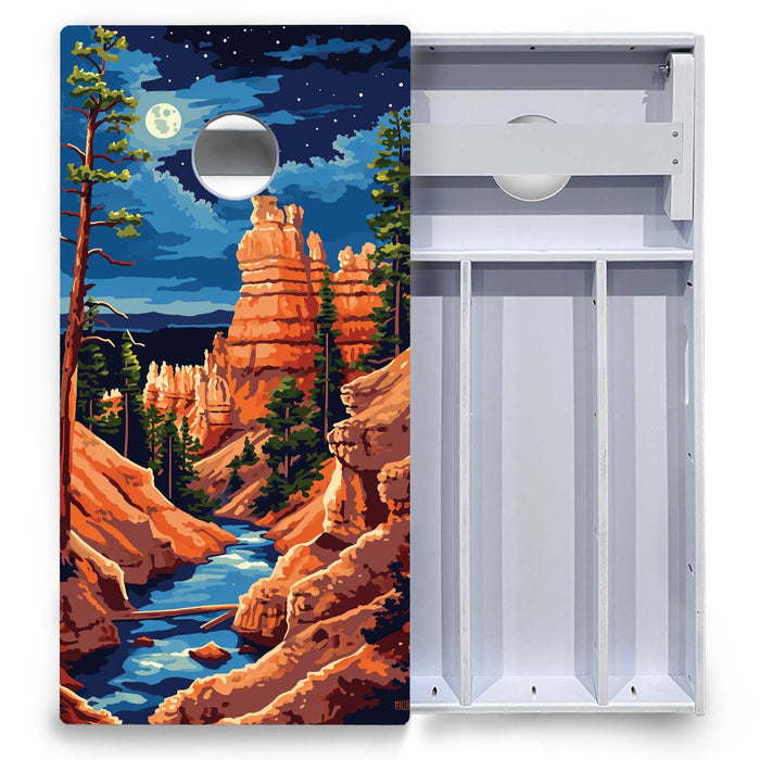 World Series of Cornhole Board Official All-Weather - Bryce Canyon at Night
