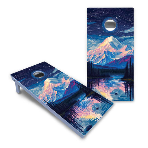 World Series of Cornhole Board Official All-Weather - Denali National Park at night