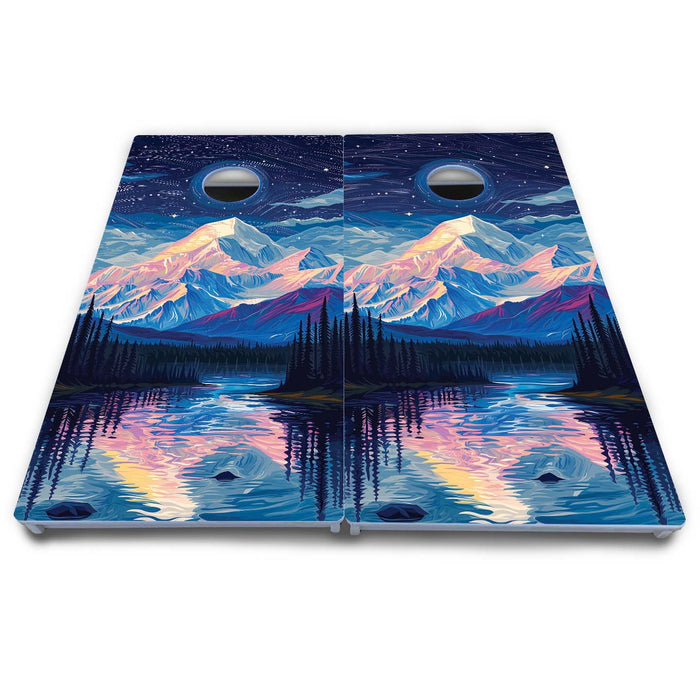 World Series of Cornhole Board Official All-Weather - Denali National Park at night