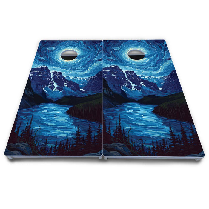 World Series of Cornhole Board Official All-Weather - Glacier National Park at night