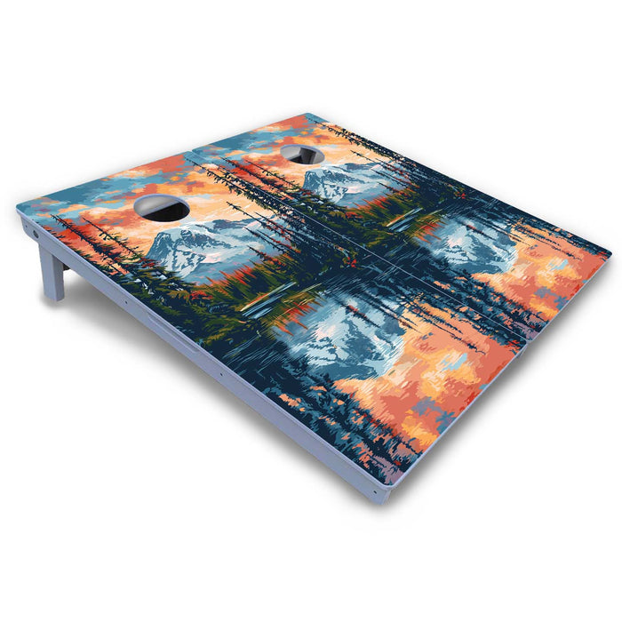 World Series of Cornhole Board Official All-Weather - Mount Rainier National Park at night