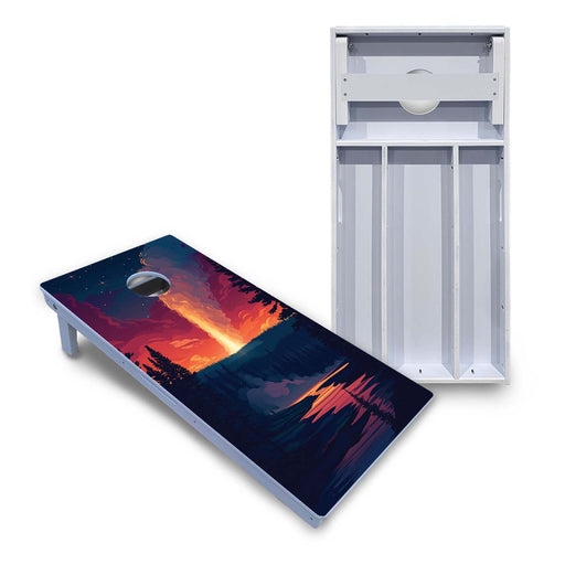 World Series of Cornhole Board Official All-Weather - Old Faithful Geyser at Night