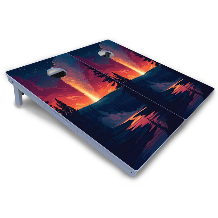 World Series of Cornhole Board Official All-Weather - Old Faithful Geyser at Night