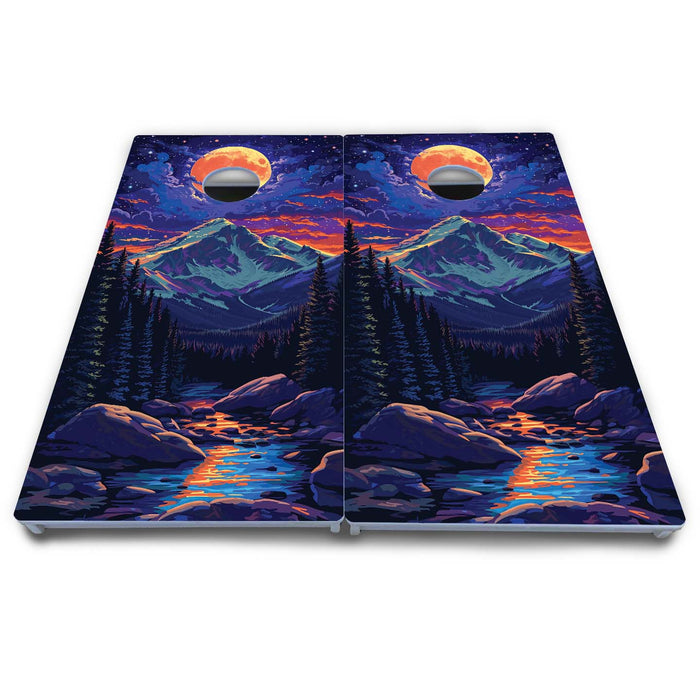 World Series of Cornhole Board Official All-Weather - Rocky Mountains National Park at Night