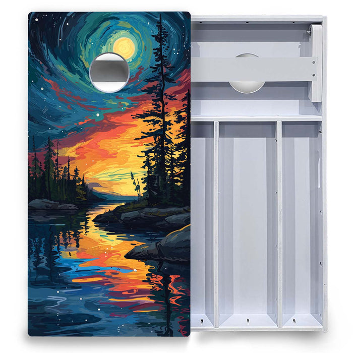 World Series of Cornhole Board Official All-Weather - Voyageurs National Park at Night