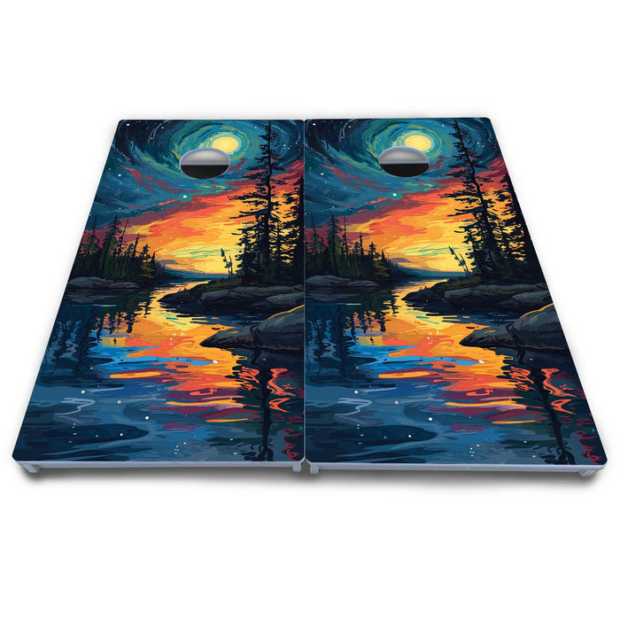 World Series of Cornhole Board Official All-Weather - Voyageurs National Park at Night