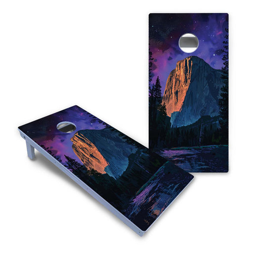 World Series of Cornhole Board Official All-Weather - El Capitan in Yellowstone Night
