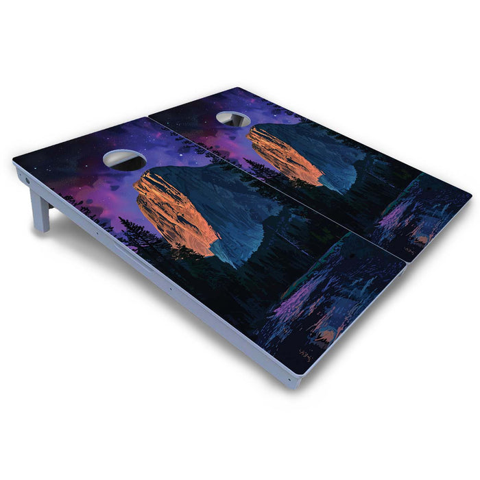 World Series of Cornhole Board Official All-Weather - El Capitan in Yellowstone Night