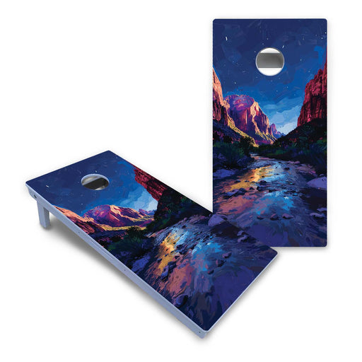 World Series of Cornhole Board Official All-Weather - Zion National Park at Night
