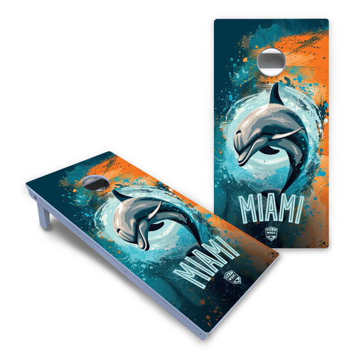 World Series of Cornhole Board Official All-Weather - Miami Dolphins