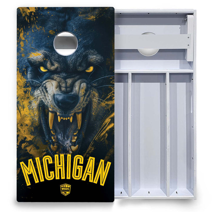 World Series of Cornhole Board Official All-Weather - Michigan Wolverines
