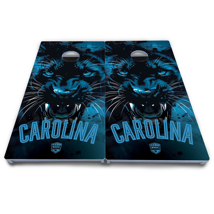 World Series of Cornhole Board Official All-Weather - Carolina Panthers