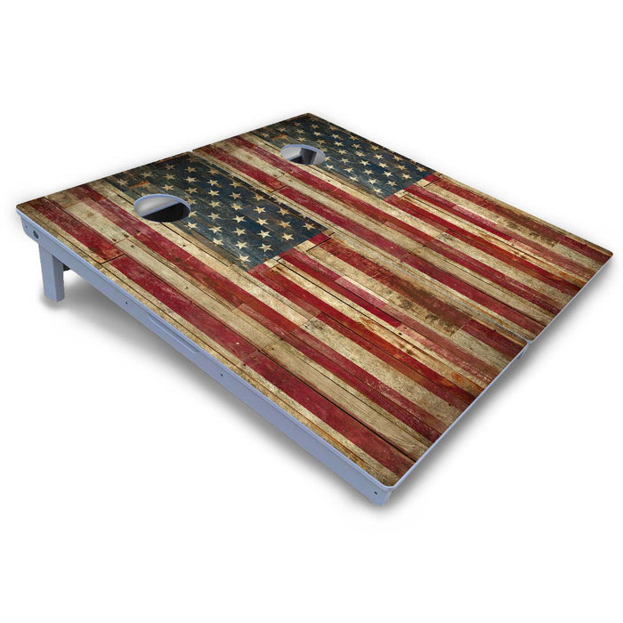 World Series of Cornhole Board Official All-Weather - Rustic Flag Right