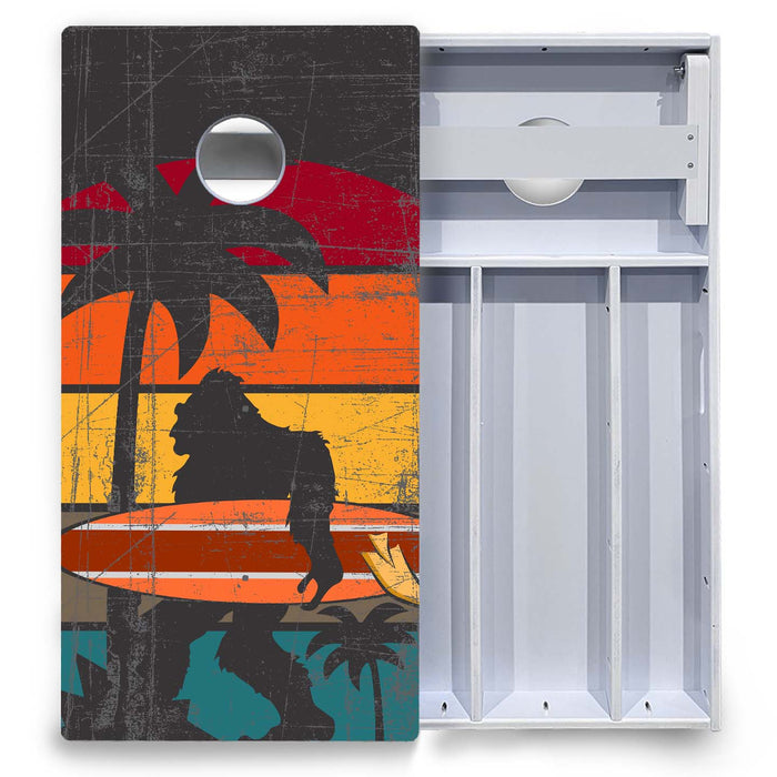 World Series of Cornhole Board Official All-Weather - Surfing Sasquatch Sunset