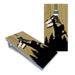 World Series of Cornhole Board Official All-Weather - WSOC Silhouette Flag Sasquatch Ohio BW