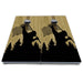 World Series of Cornhole Board Official All-Weather - WSOC Silhouette Flag Sasquatch American Flag BW