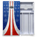 World Series of Cornhole Board Official All-Weather - WSOC Vintage Curved Stripes Board Patriotic