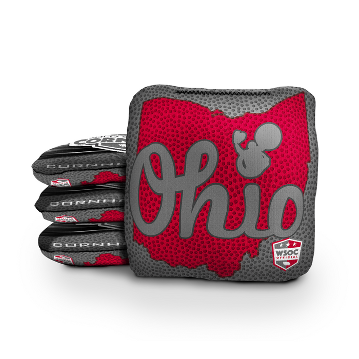 Ohio State Buckeyes Script Light Red - 6 Inch WSOC Official Pro Cornhole Bags