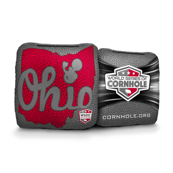 Ohio State Buckeyes Script Light Red - 6 Inch WSOC Official Pro Cornhole Bags