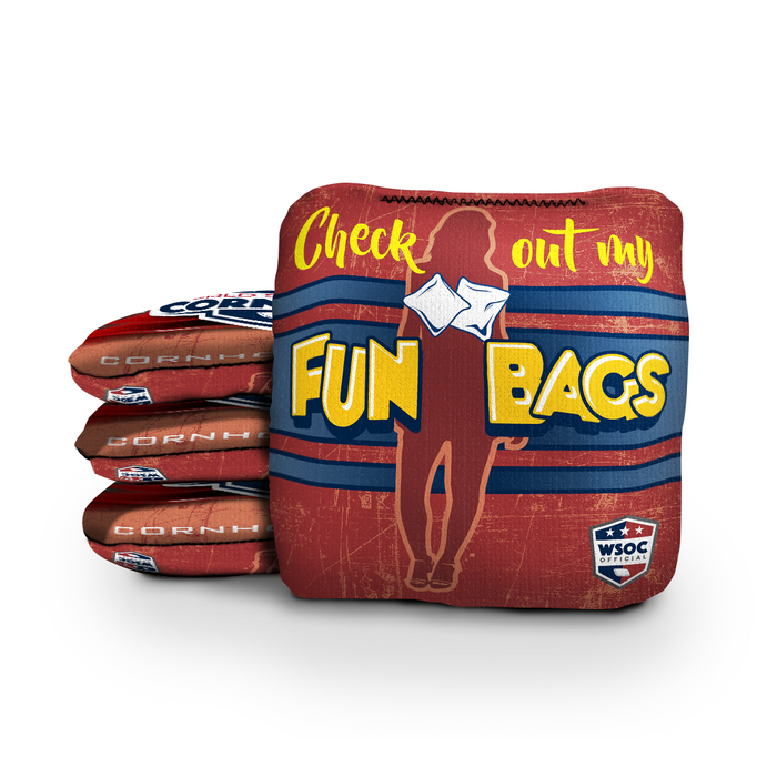 Check Out My Fun Bags - 6 Inch WSOC Official Pro Cornhole Bags