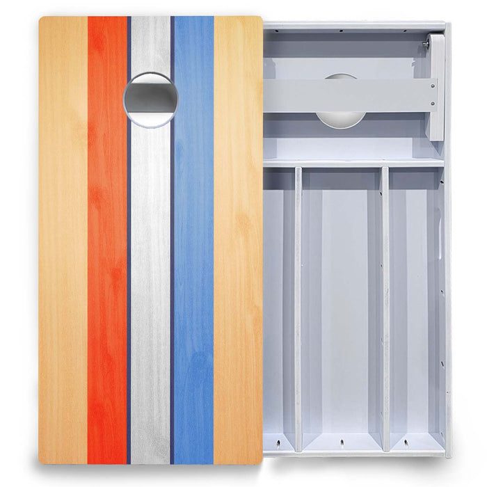 World Series of Cornhole Board Official All-Weather - Retro Red White And Blue