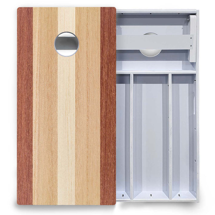 World Series of Cornhole Board Official All-Weather - Classic Striped Woody