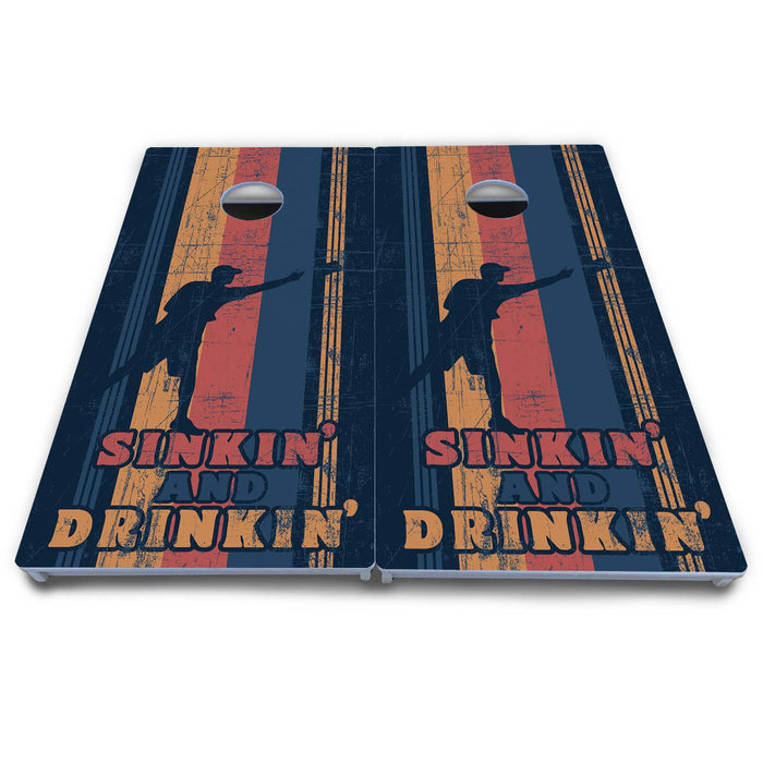 World Series of Cornhole Board Official All-Weather - SINKIN AND DRINKIN