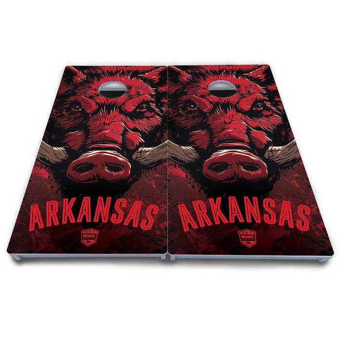 World Series of Cornhole Board Official All-Weather - Arkansas Razorbacks