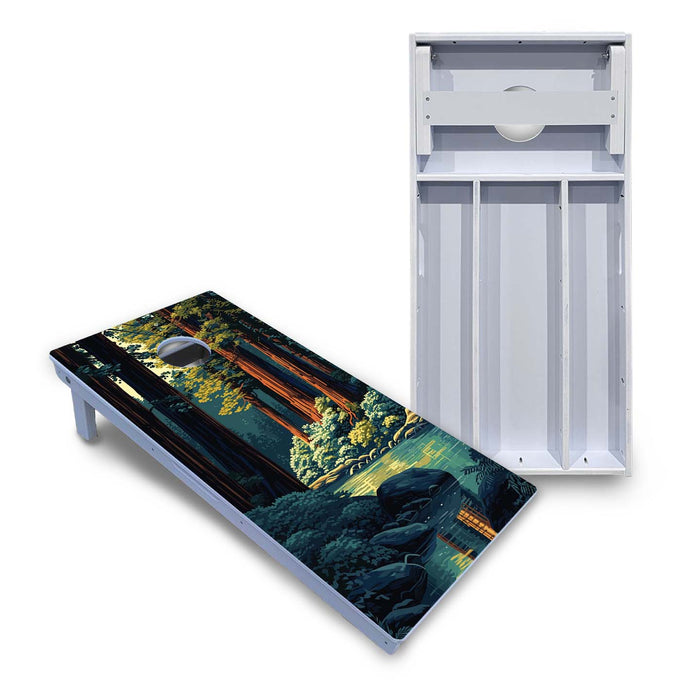 World Series of Cornhole Board Official All-Weather - Redwood Forest National Park at Night