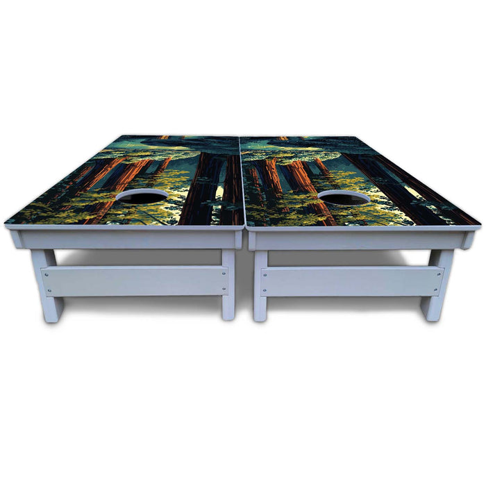 World Series of Cornhole Board Official All-Weather - Redwood Forest National Park at Night