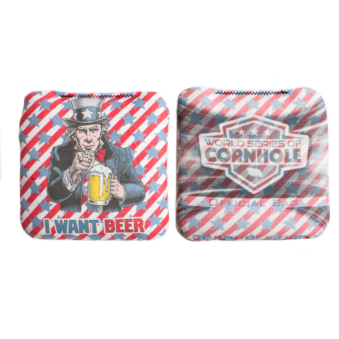 I Want Beer - 6 Inch WSOC Official Pro Cornhole Bags