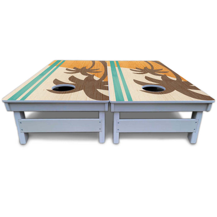World Series of Cornhole Board Official All-Weather - Tropical surf board