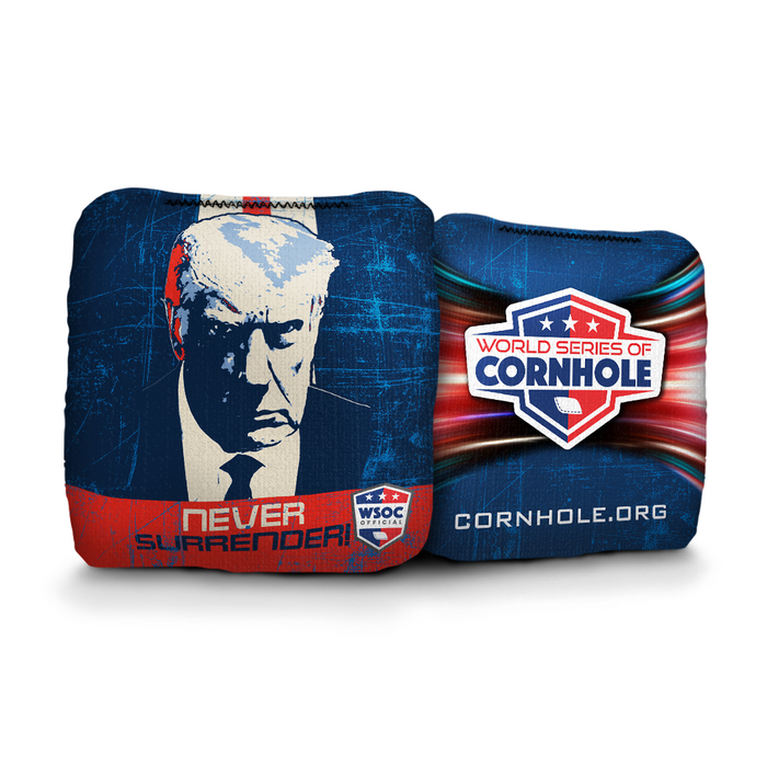 Donald Trump Never Surrender - 6 Inch WSOC Official Pro Cornhole Bags