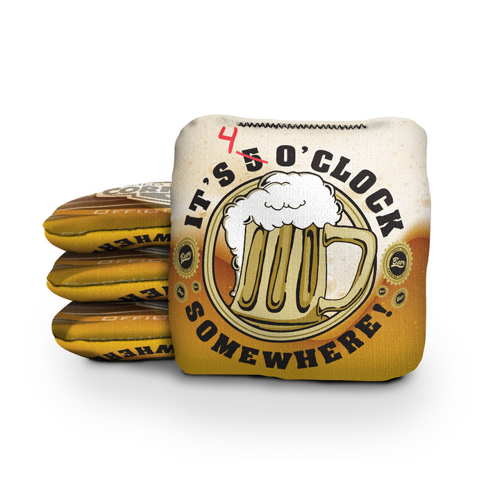 4 o'clock Somewhere - 6 Inch WSOC Official Pro Cornhole Bags