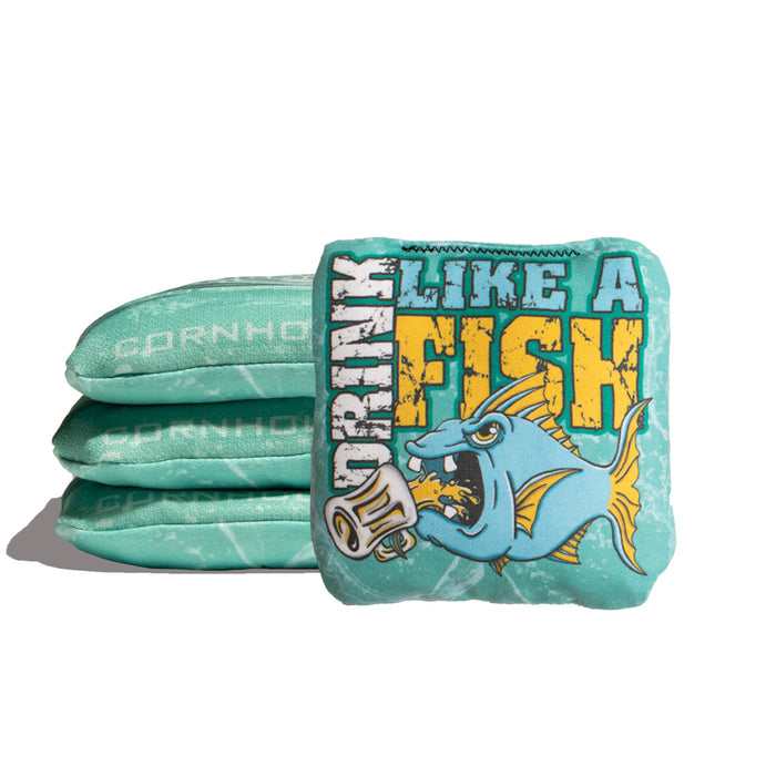 Drink Like A Fish Bags - 6 Inch WSOC Official Pro Cornhole Bags