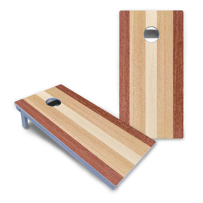 World Series of Cornhole Board Official All-Weather - Classic Striped Woody