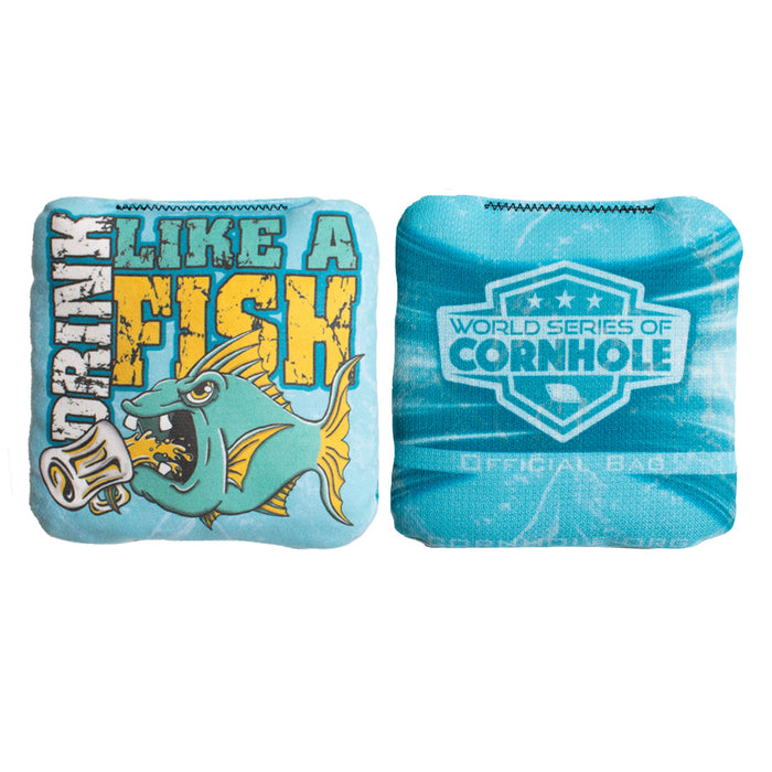 Drink Like A Fish Bags - 6 Inch WSOC Official Pro Cornhole Bags