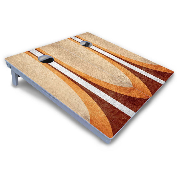 World Series of Cornhole Board Official All-Weather - Vintage Curved Stripes