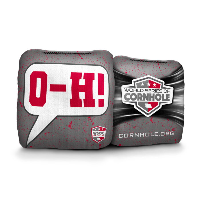 Ohio State Buckeyes OH-IO Talk Bubble - 6 Inch WSOC Official Pro Cornhole Bags