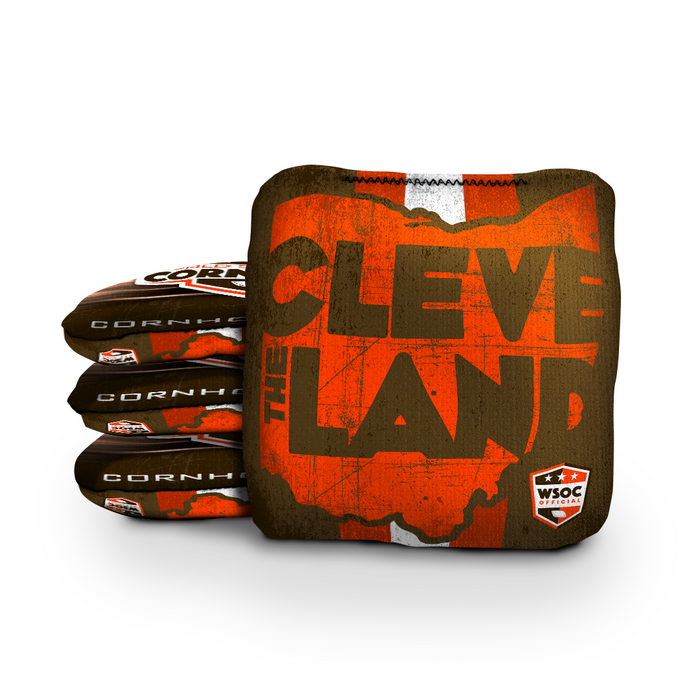 Cleveland Browns The Land - 6 Inch WSOC Official Pro Cornhole Bags