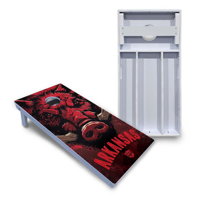 World Series of Cornhole Board Official All-Weather - Arkansas Razorbacks