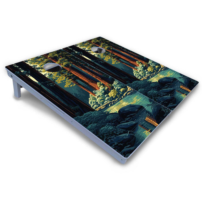 World Series of Cornhole Board Official All-Weather - Redwood Forest National Park at Night