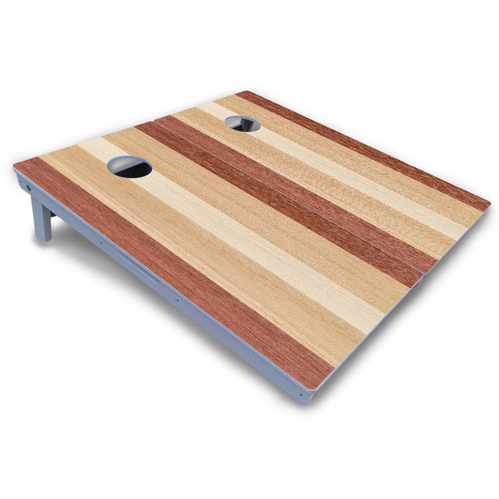 World Series of Cornhole Board Official All-Weather - Classic Striped Woody