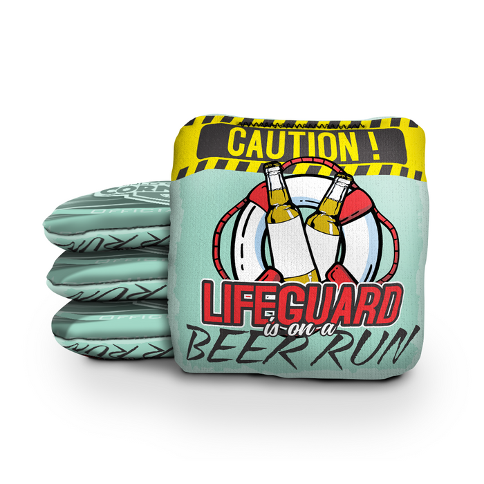 Lifeguard Is On A Beer Run - 6 Inch WSOC Official Pro Cornhole Bags