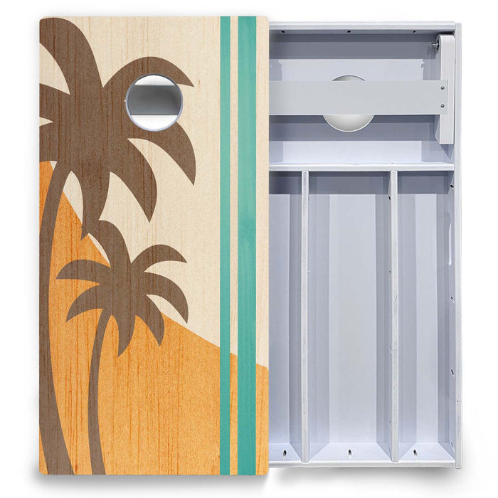 World Series of Cornhole Board Official All-Weather - Tropical surf board