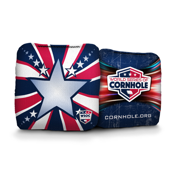 Patriotic Freedom Star - 6 Inch WSOC Official Pro Cornhole Bags