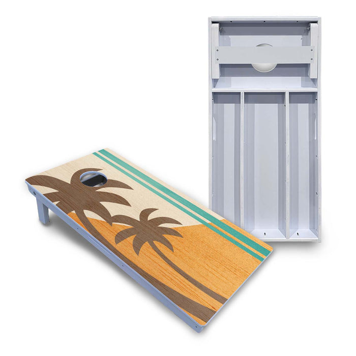 World Series of Cornhole Board Official All-Weather - Tropical surf board